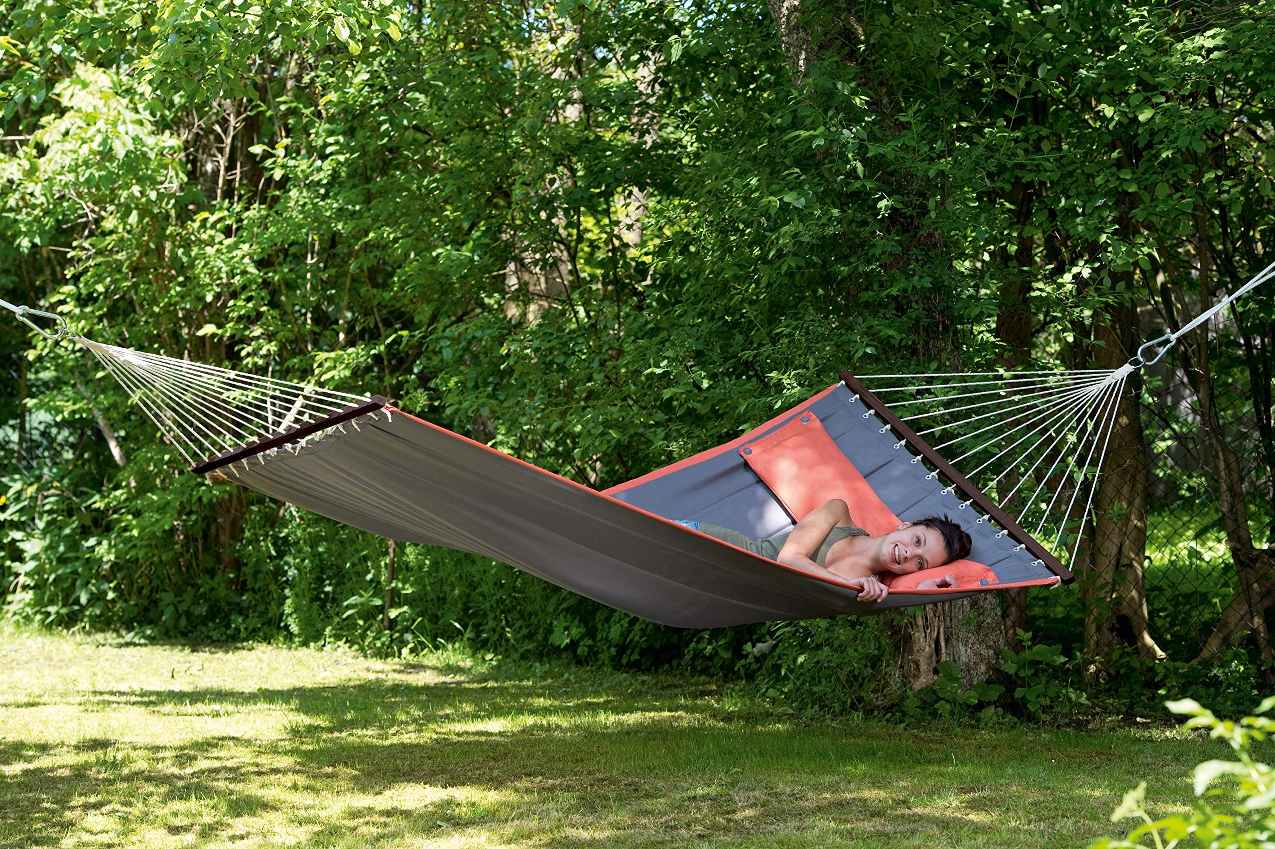 AMAZONAS Hamak XL American Dream Dla 2 Osób 200x120cm Szary 180kg — miniatura 2