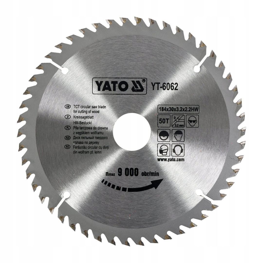 Kotoučová pila na dřevo Yato YT-6062 184x30x2,2 mm 50T s vidlicí