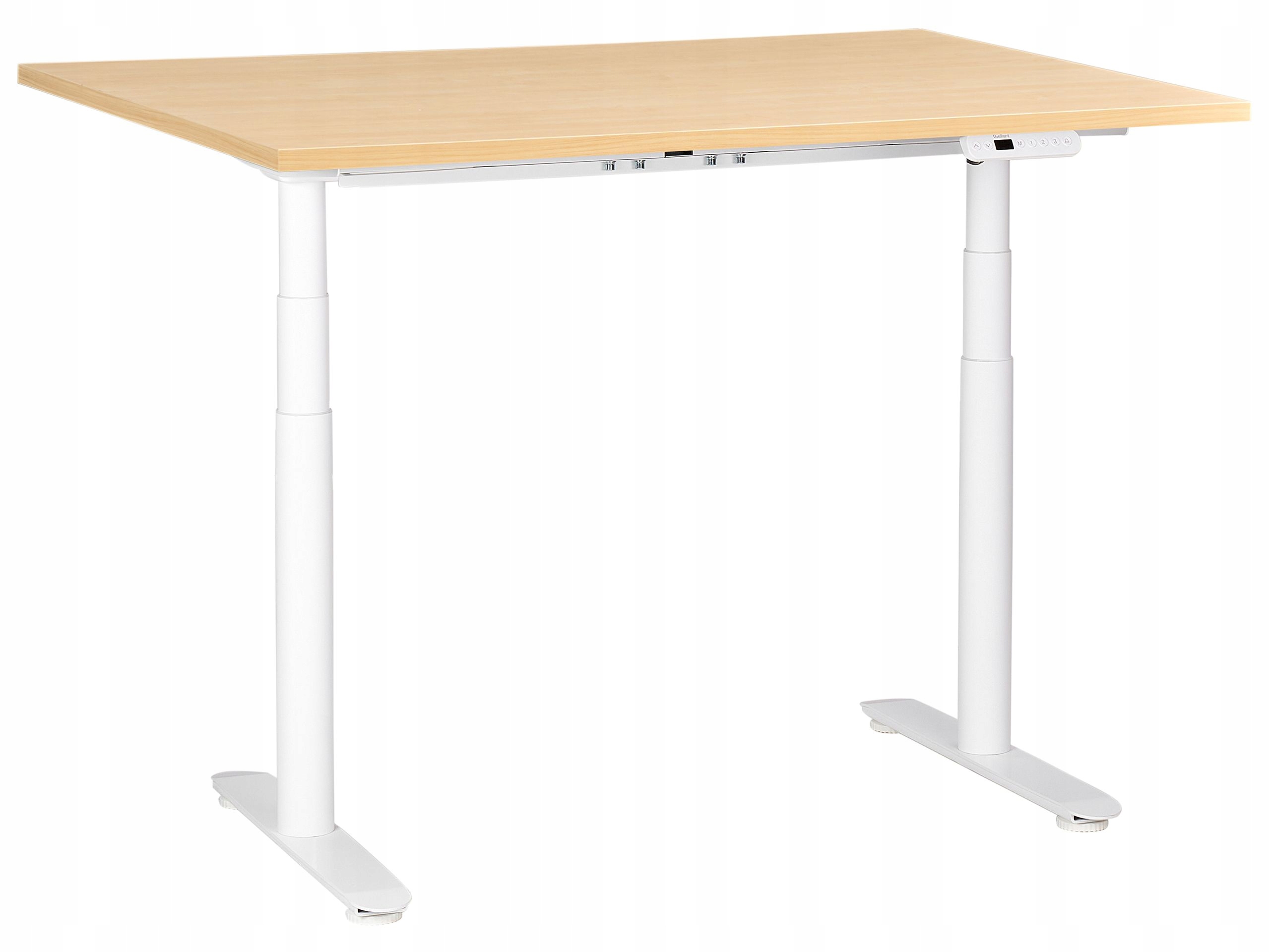 Biurko regulowane 120x60 biały jasny brąz