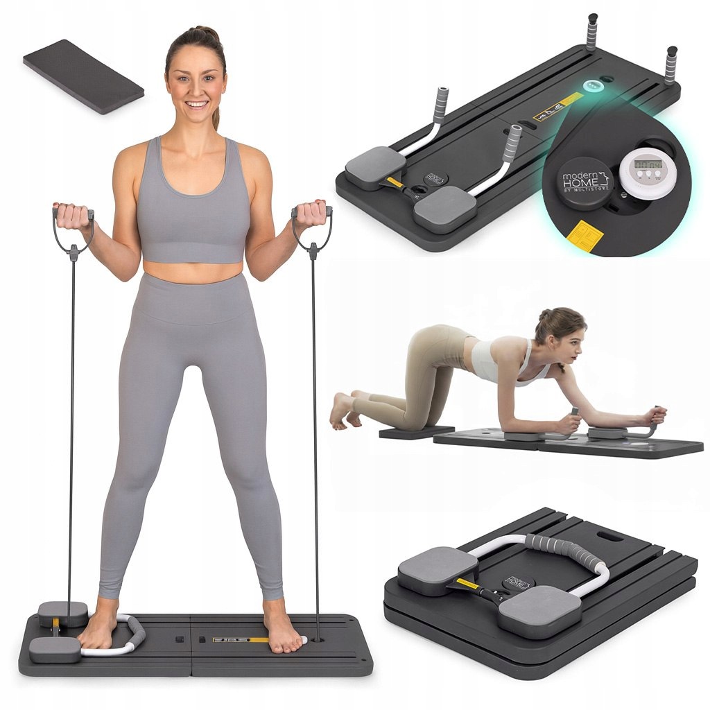Multifunkční cvičební deska Pilates Reformer Skládací LCD displej E