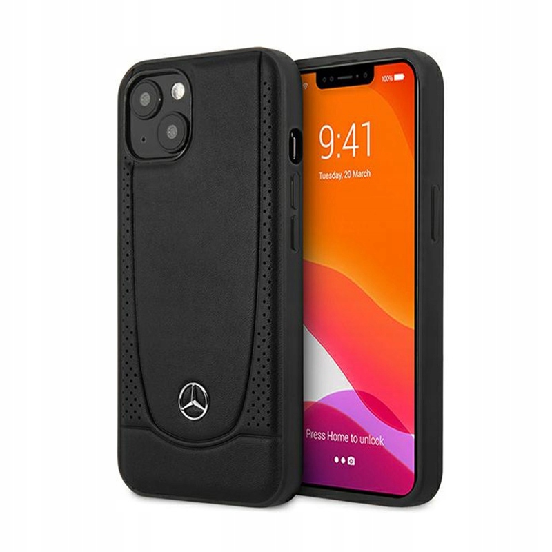 Mercedes Leather Urban Line – Pouzdro pro iPhone 15 Plus (černé)