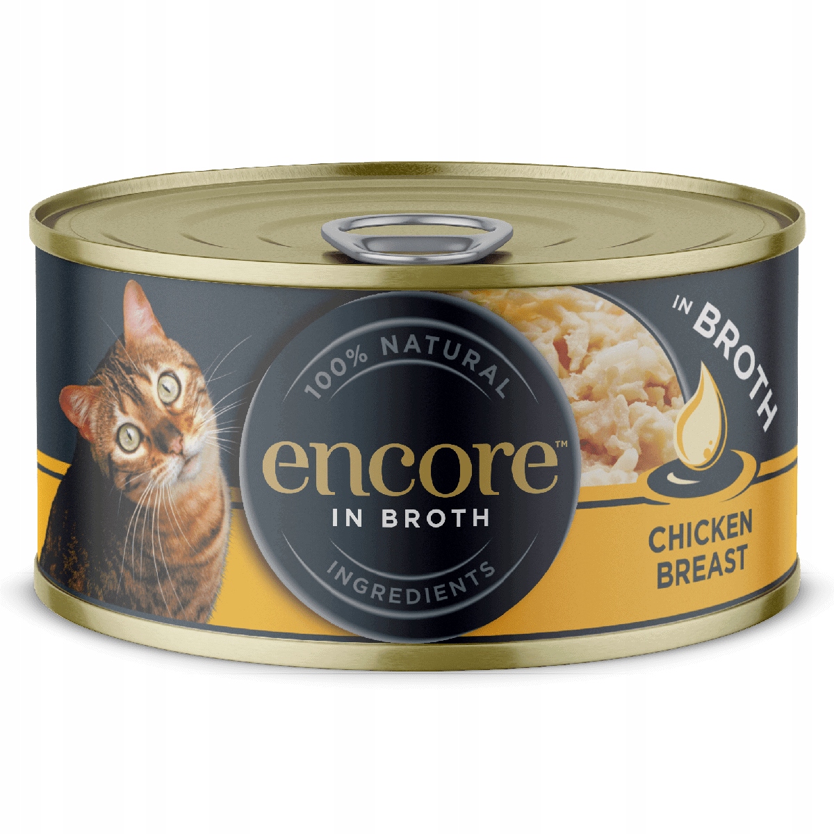 Encore Premium mokré krmivo pro kočky Kuře ve vývaru Plechovka 16x70 g