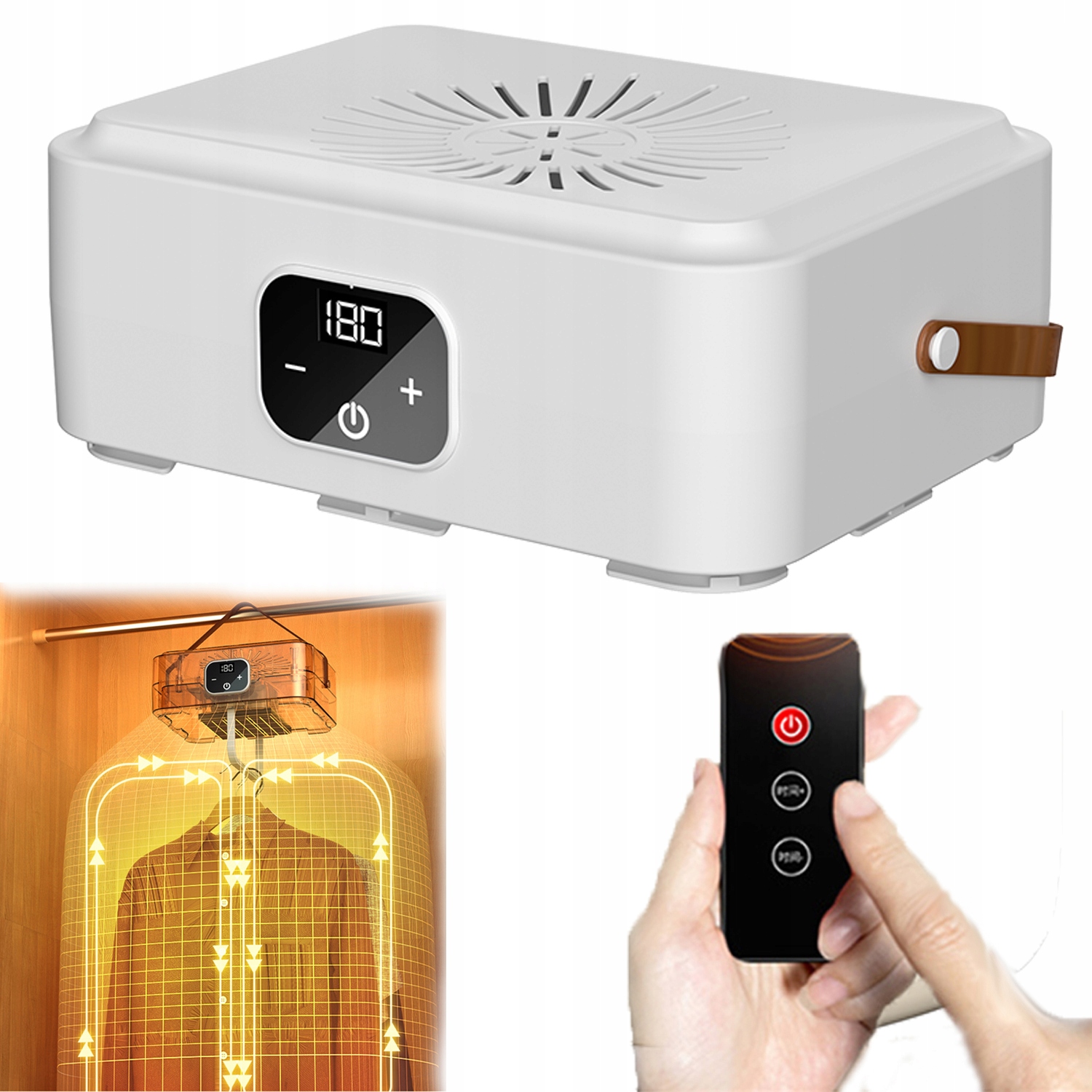 Levně Přenosný Sušák Na Prádlo S Dálkovým Ovládáním 650W