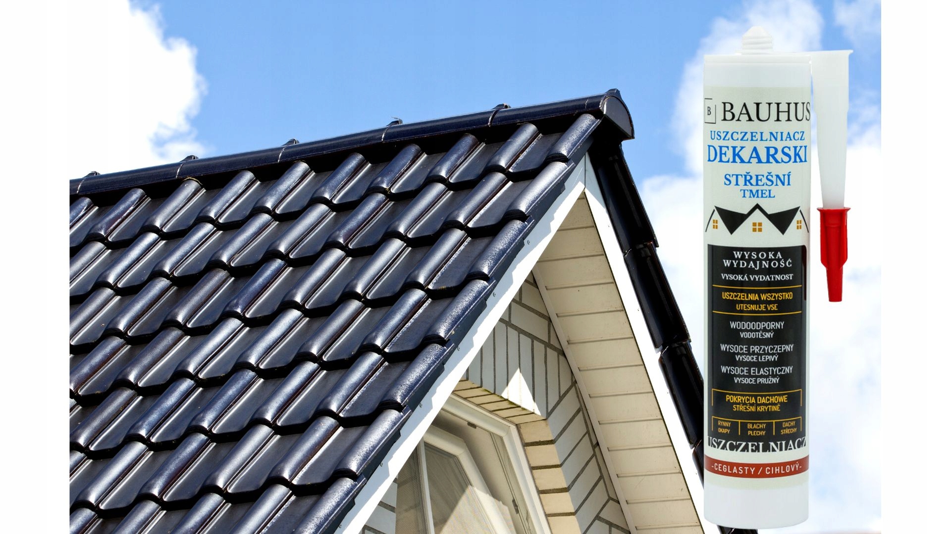 Uszczelniacz dekarski Silikon CEGLASTY do DACHÓW RYNIEN brązowy czerwony Kolor odcienie czerwieni