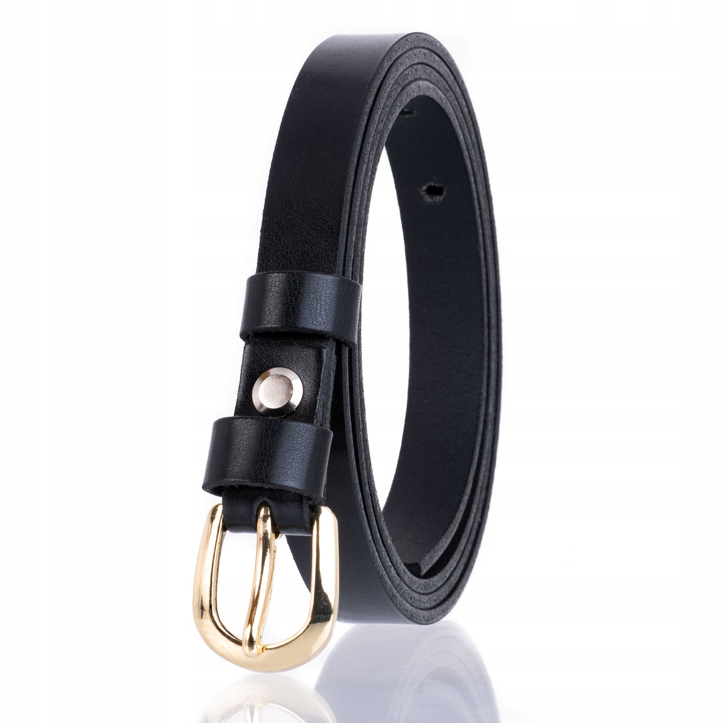 

Pasek Skórzany wąski 1,5 do sukienki | XL obw. 105