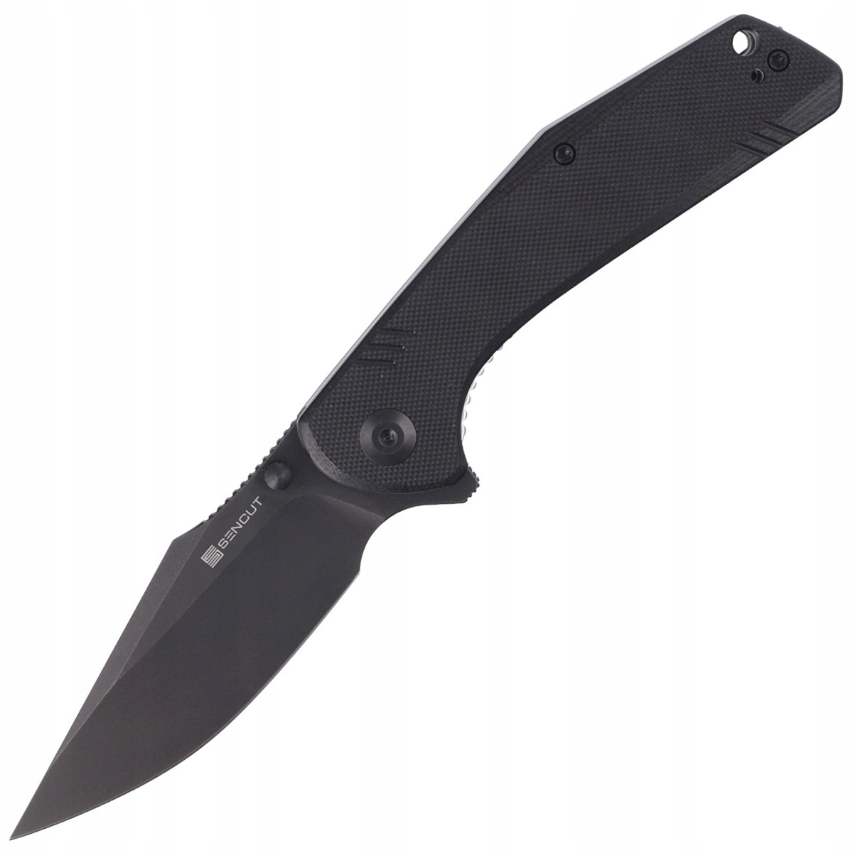Zavírací Nůž Sencut Actium Black G10, černý, kamenně washed D2 (SA02C)
