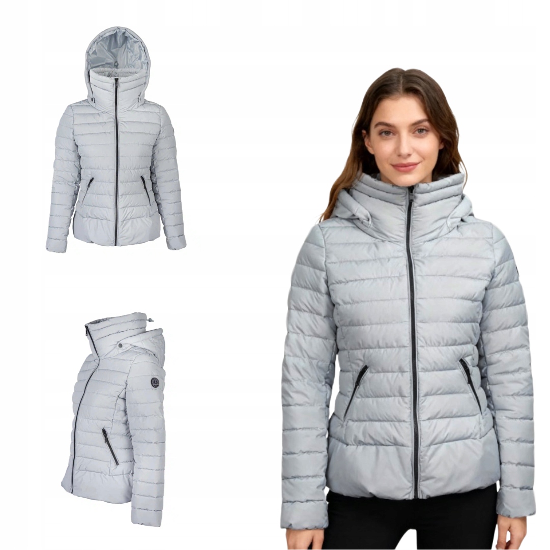 Zimní bunda s kapucí Rifugio šedá S