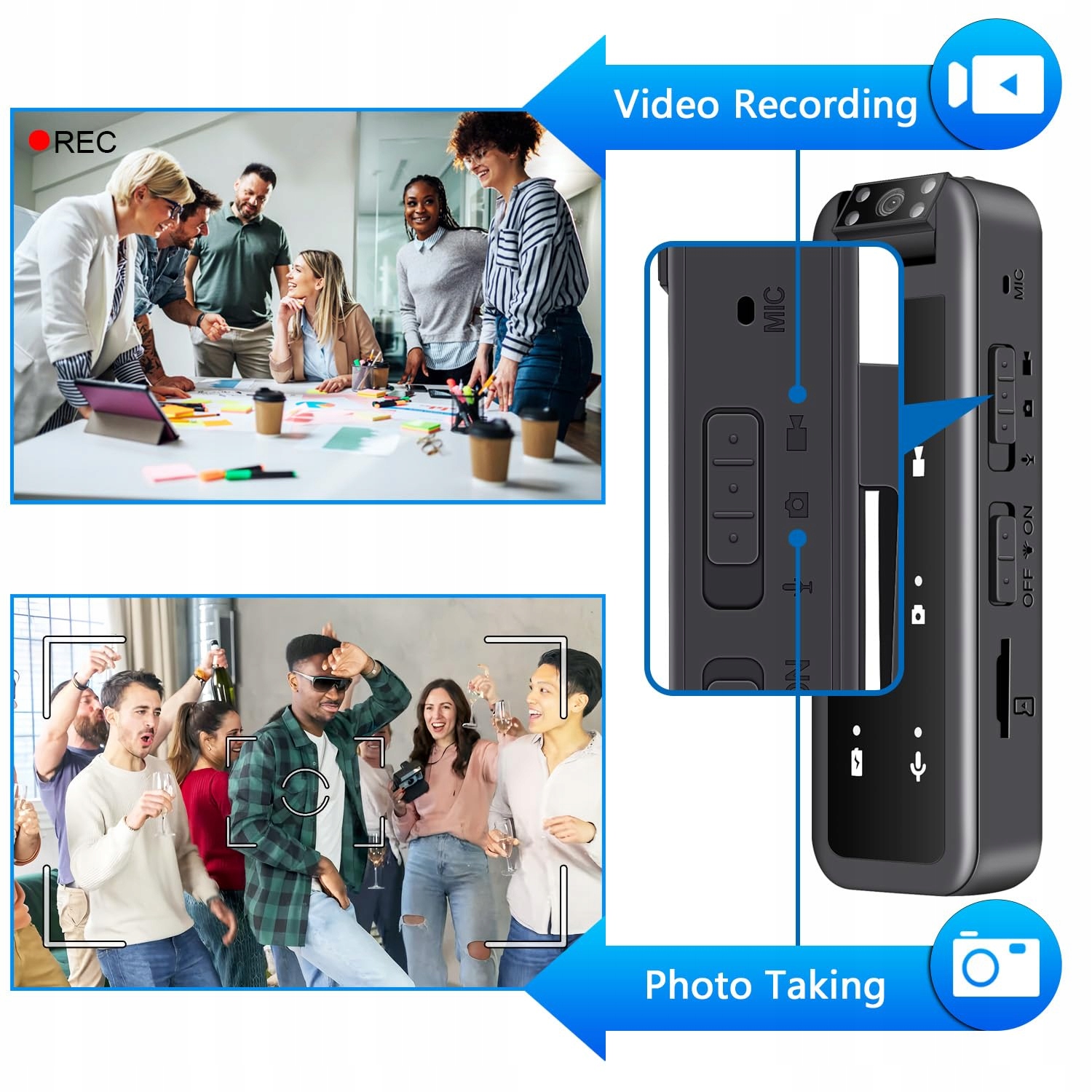MRING 1080P 64GB Mini Kamera z Audio, Wideo i Nocnym Widzeniem — miniatura 4