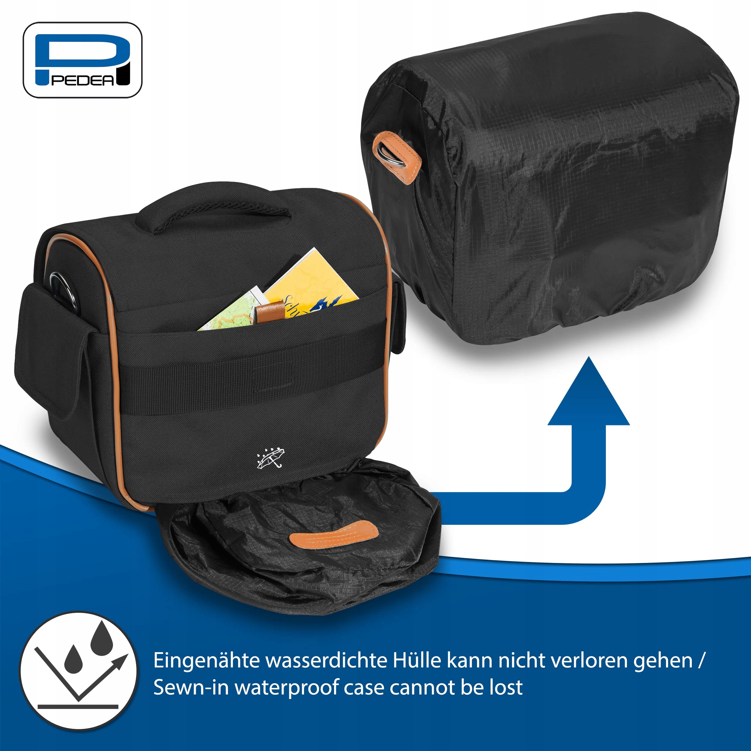 PEDEA Torba Vintage Na Aparat DSLR SLR Systemowy XL Czarna — miniatura 4