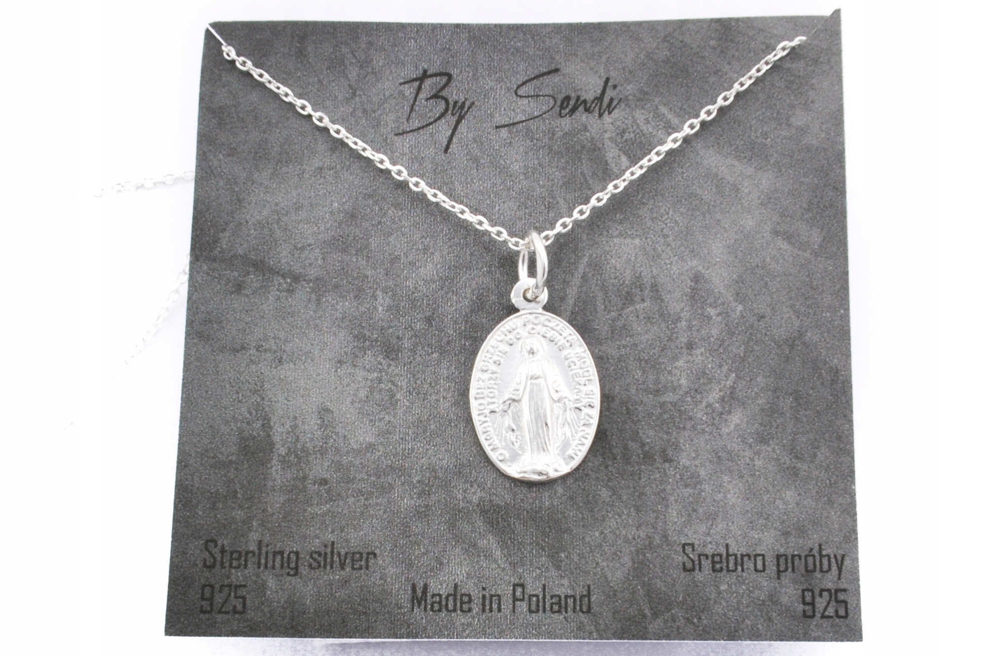

Naszyjnik cudowny medalik srebro Matka Boska