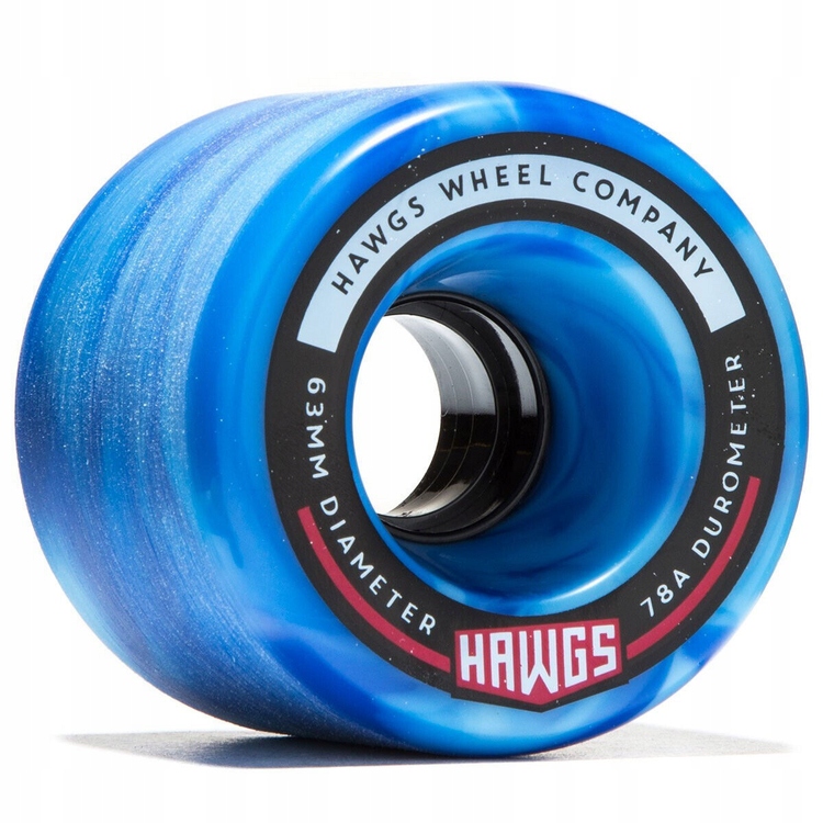 Longboardová kolečka Hawgs Fatty Sky Blue Swirl 63 mm 78A