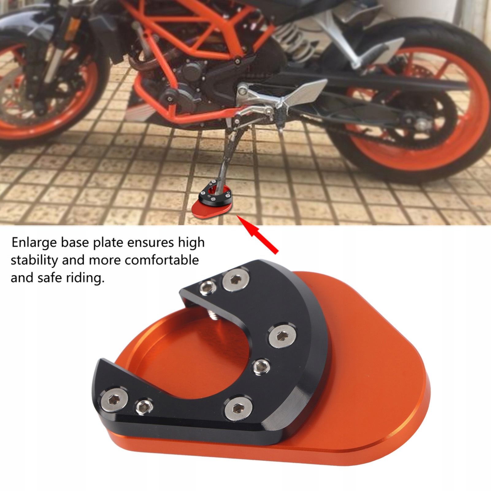 Motocykl Pomarańczowa stopka boczna ze stopu Kolor pomarańczowy