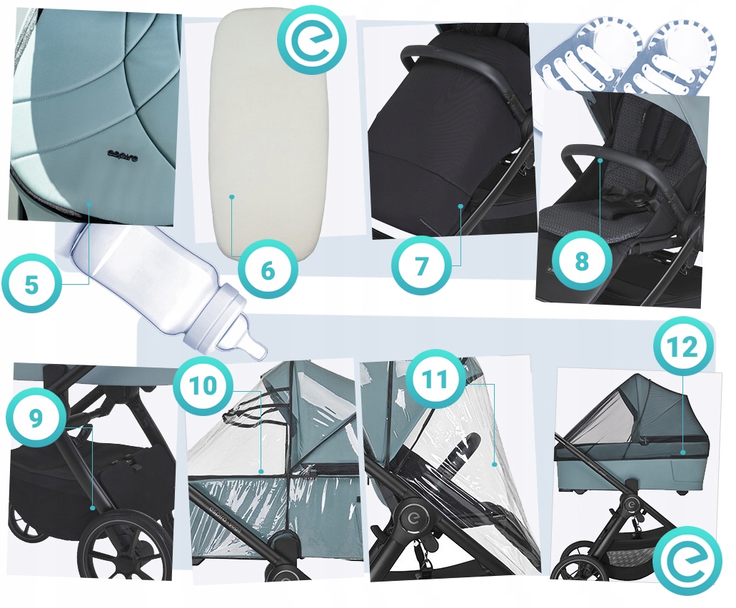 WÓZEK 2W1 ESPIRO YOGA 11 CALM EVENING VOICE I ADAPTERY Marka Espiro