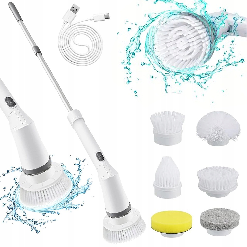 Levně Elektrický rotační kartáč na spáry a dlaždice s 6 hroty tornáda