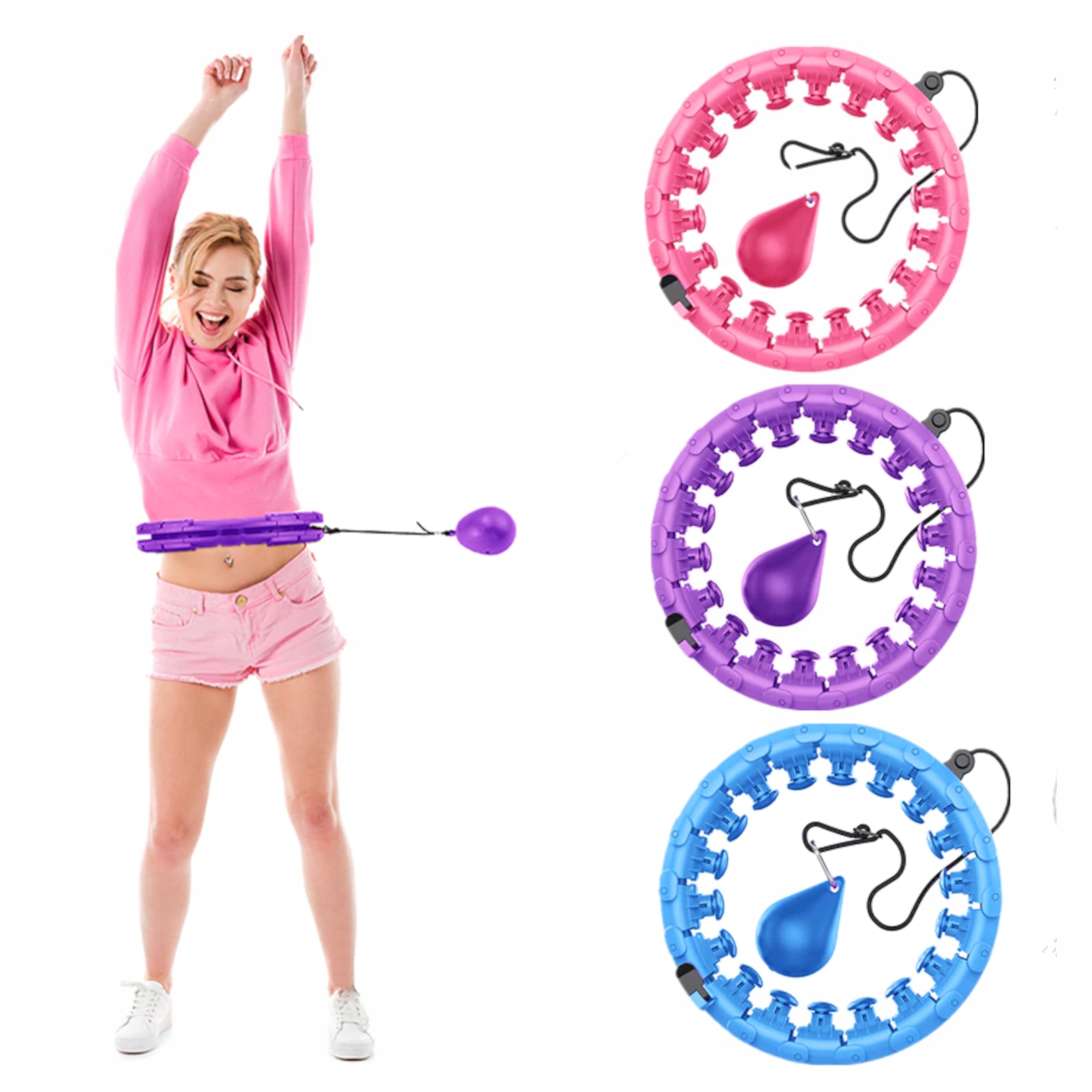 

Koło Hulahop Fitness XXL Z Masażerem Obciążnik