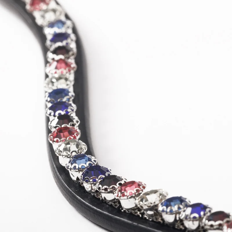 Naczółek dla konia Kavalkade SeasonsDreams czarny z kryształkami Cob