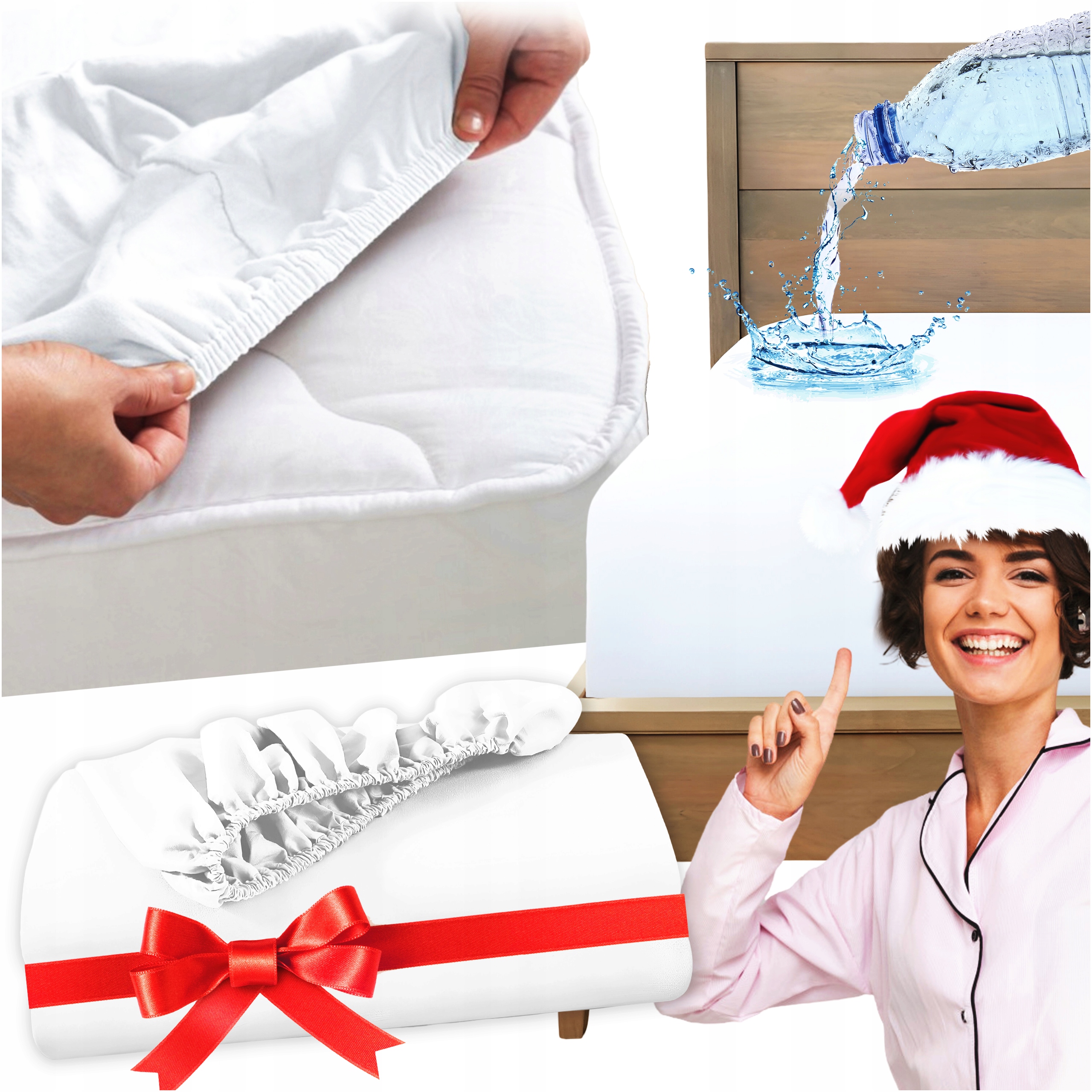 PRZEŚCIERADŁO Z GUMKĄ 180x200 WODOODPORNE PREMIUM GRUBE JAKOŚĆ RÓŻNE KOLORY