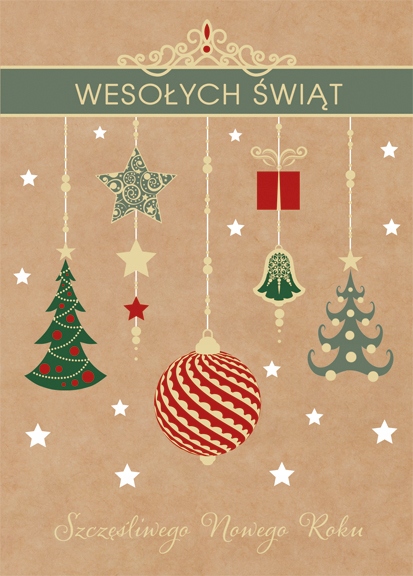 KARNET BOŻE NARODZENIE EKO ŚWIĘTA + KOPERTA 246F