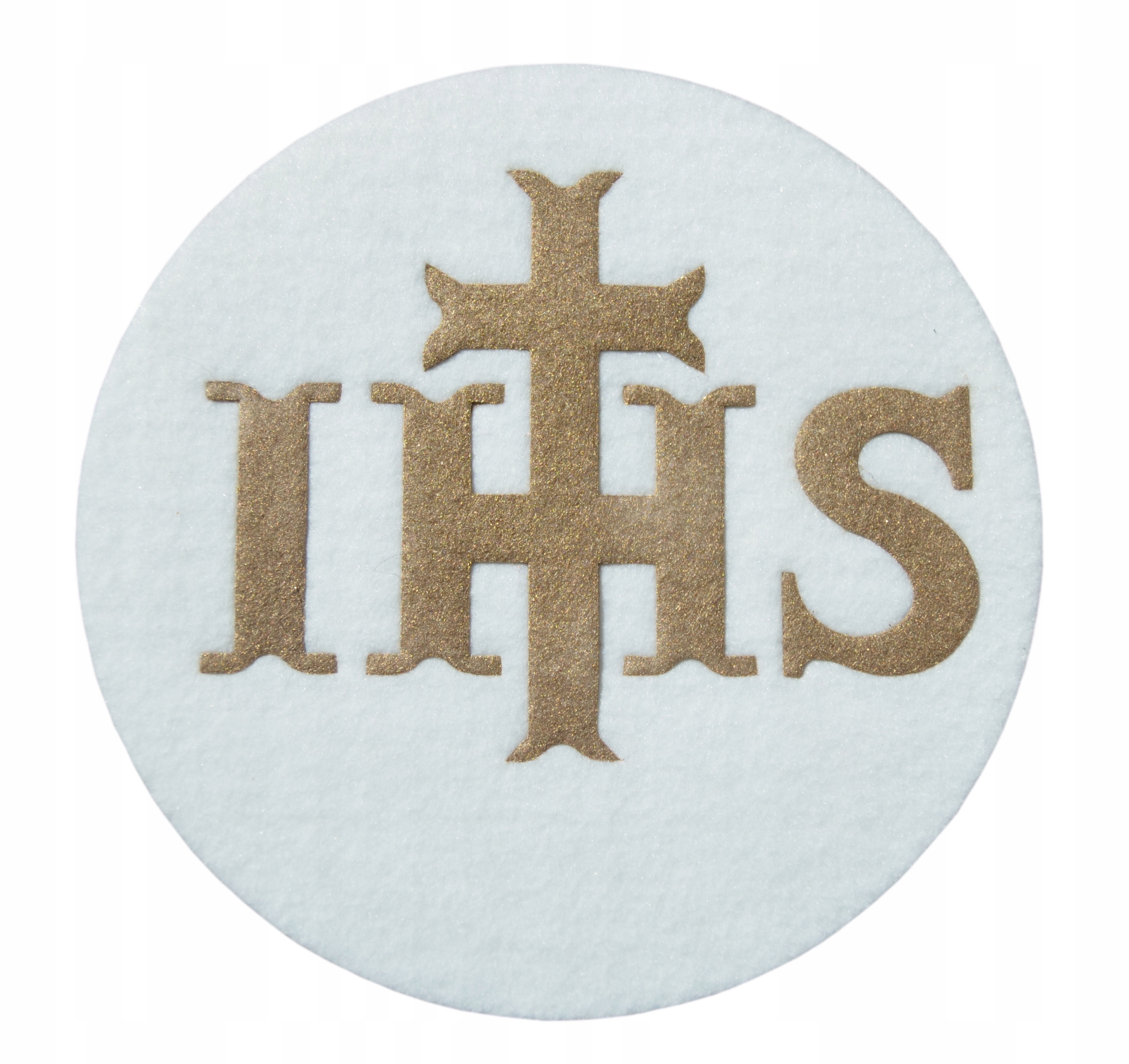 

Dodatki na komunię Hostia 17 cm złote Ihs 1 szt