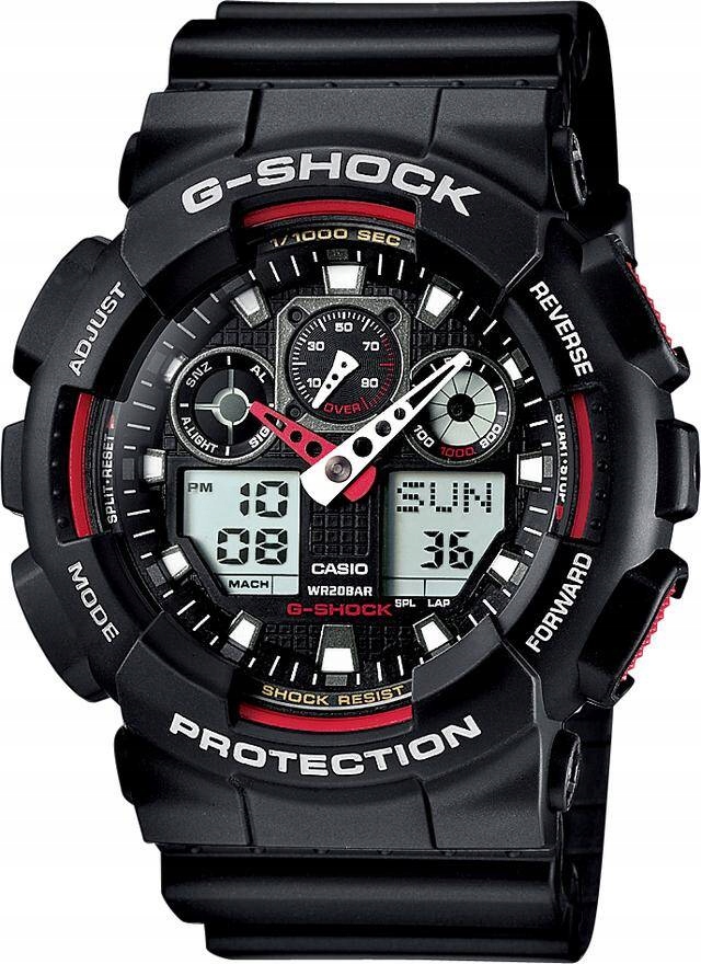 Zegarek Casio G-shock GA-100-1A4ER bieganie basen