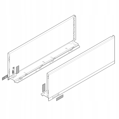 Blum 770C6002S Legrabox Pure, boky C 600 mm antracit mat L+p