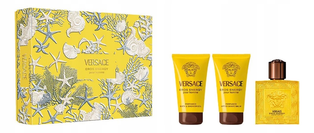 Versace Eros Energy Set parfémovaná voda 50 ml gel 50 ml balzám 50 ml