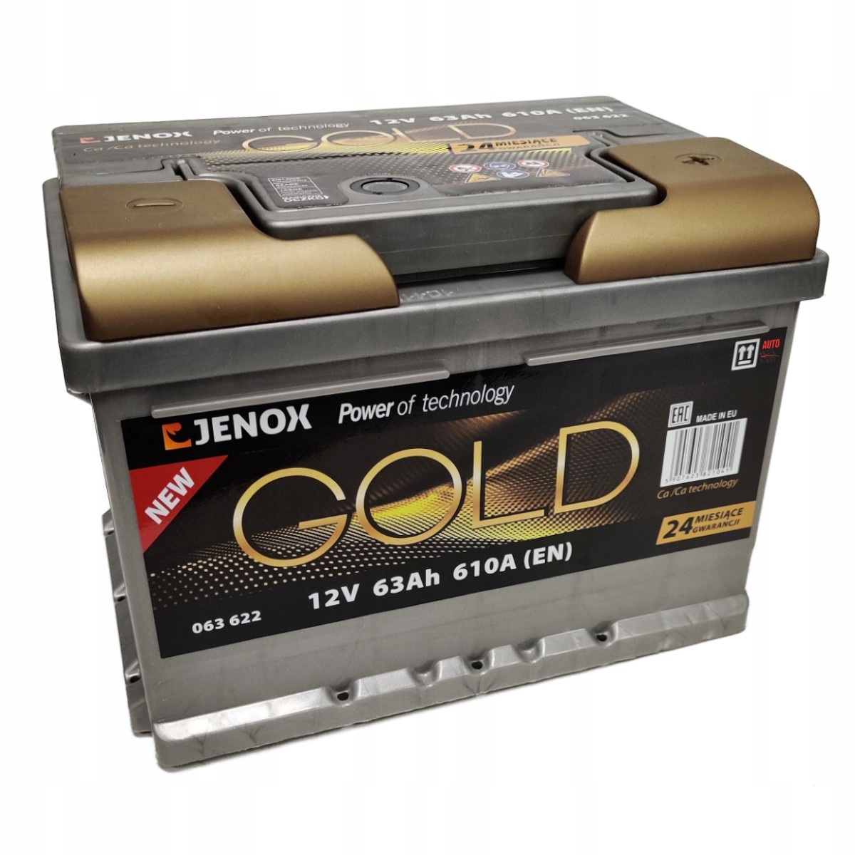Аккумулятор Jenox Gold New 12V 63Ah 610A P+ 063622