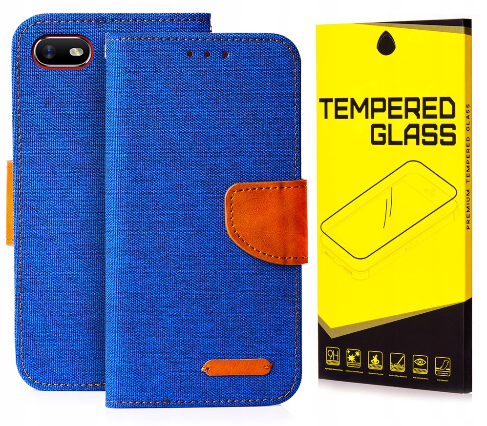 

Etui Portfel Canvas Do Oppo A1K Szkło 9H