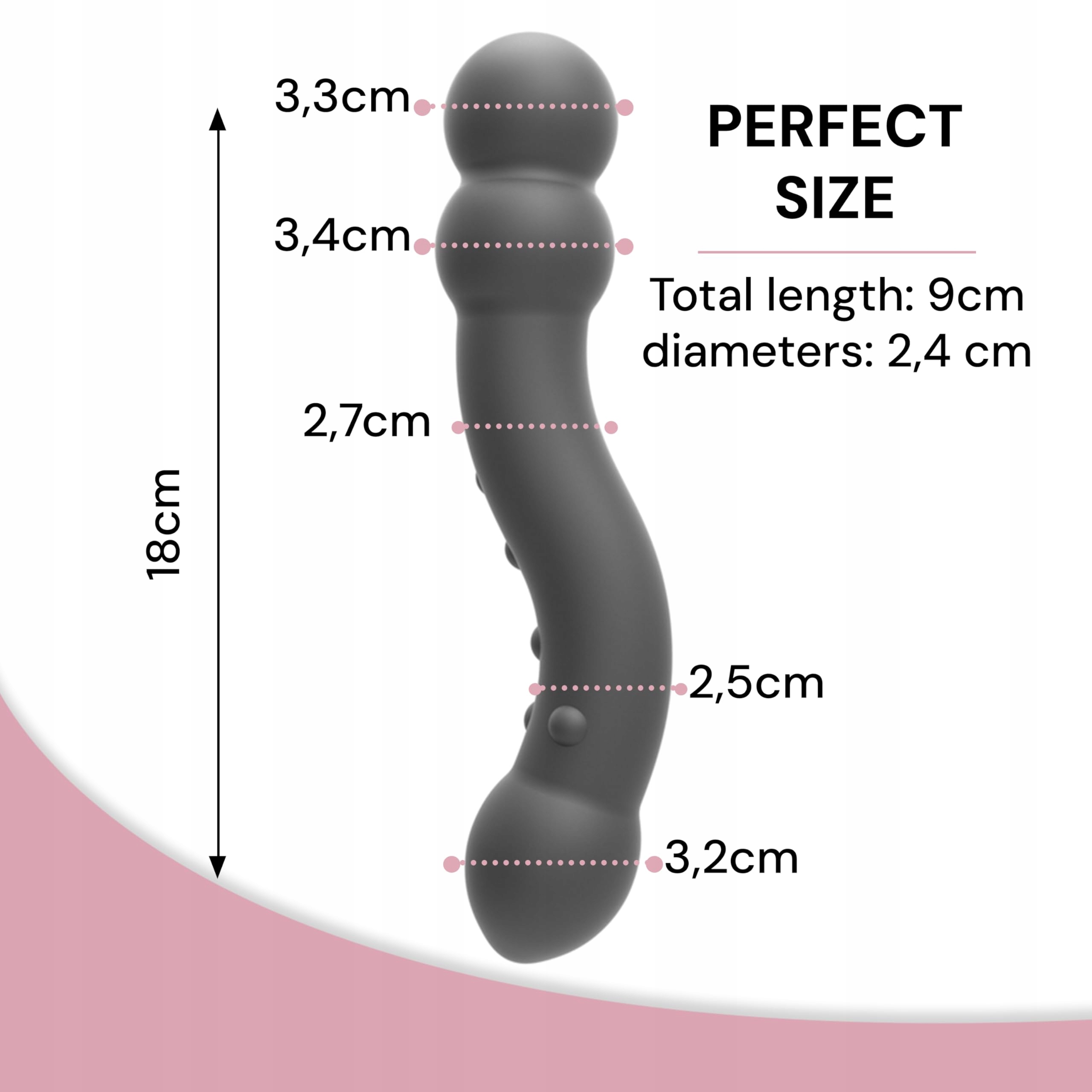 FOPS Stymulator Prostaty 18cm Silikonowy Korek Analny Dla Mężczyzn — miniatura 3