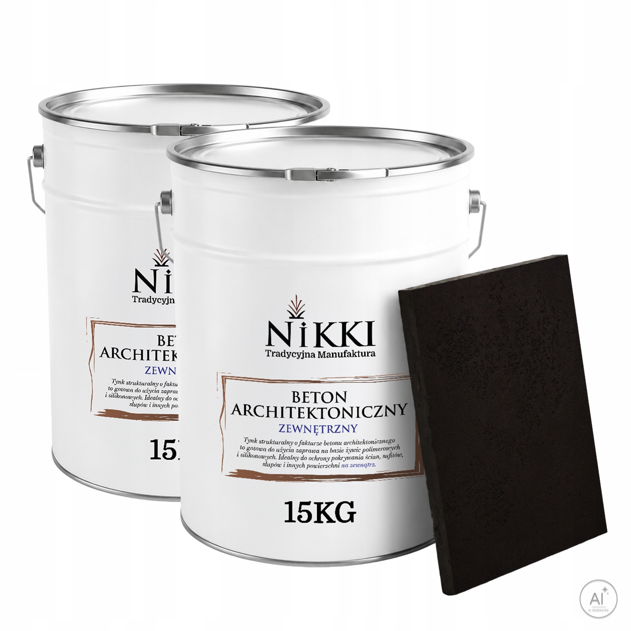 Fasádní omítka s architektonickou strukturou Betonu 2x 15 kg Černá R9005