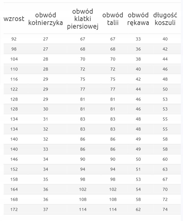 Klasyczna koszula z krótkim rękawem dla chłopca do komunii komunia 2-152-34 Rozmiar 152