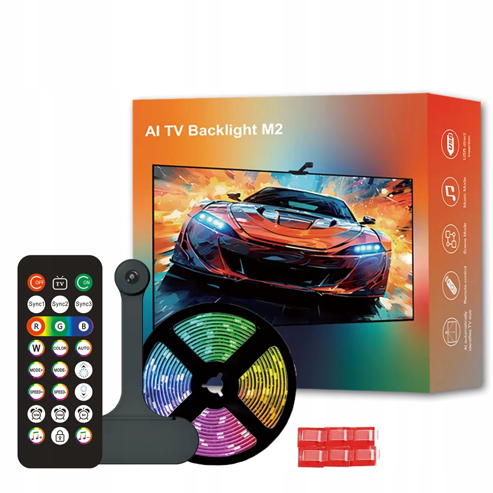 ProRock Led pásik pre televízor s synchronizáciou obrazu (kamera Ai) 3,8 m