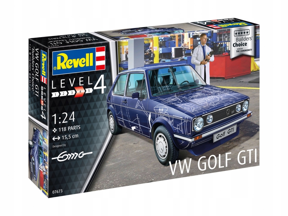 Revell Volkswagen Golf 1 Gti -Builders Choice 1:24