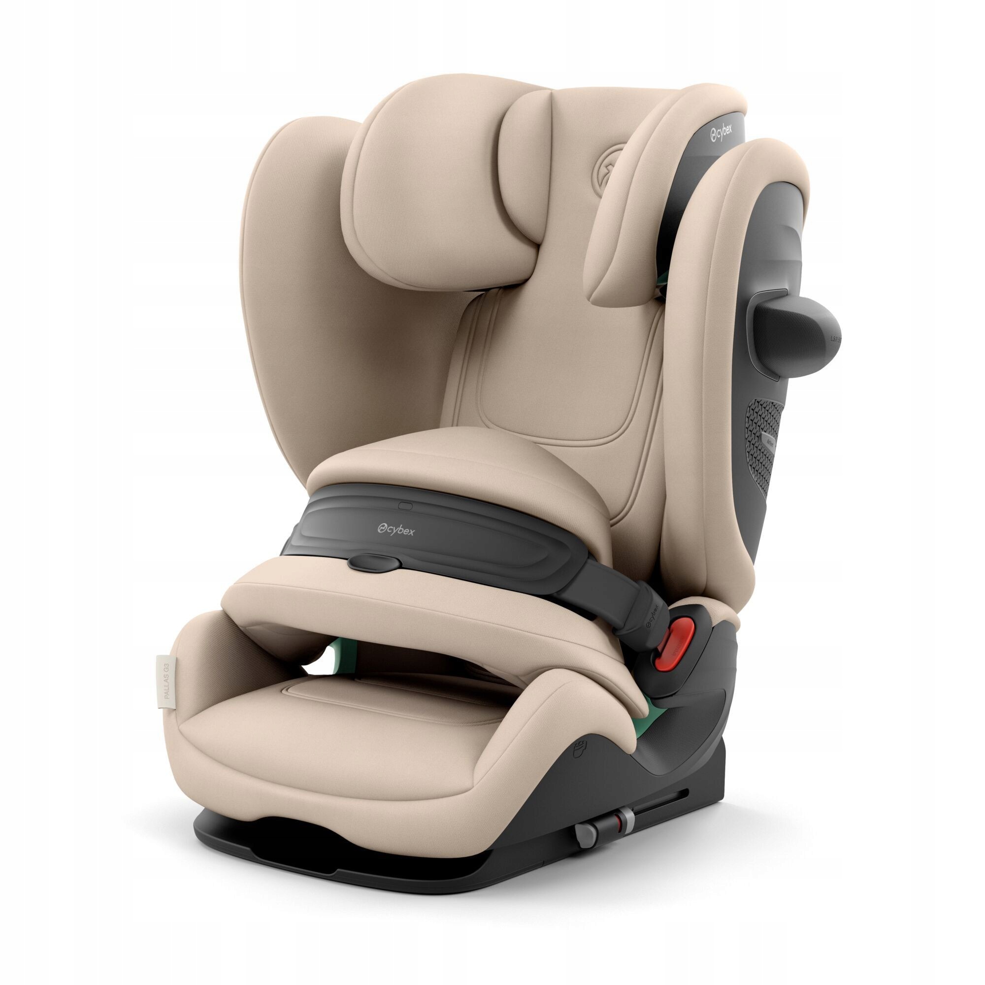 Duży Fotelik Cybex Pallas G3 i-fix 9-50kg 76–150cm R129 pochył (Comf) Beige