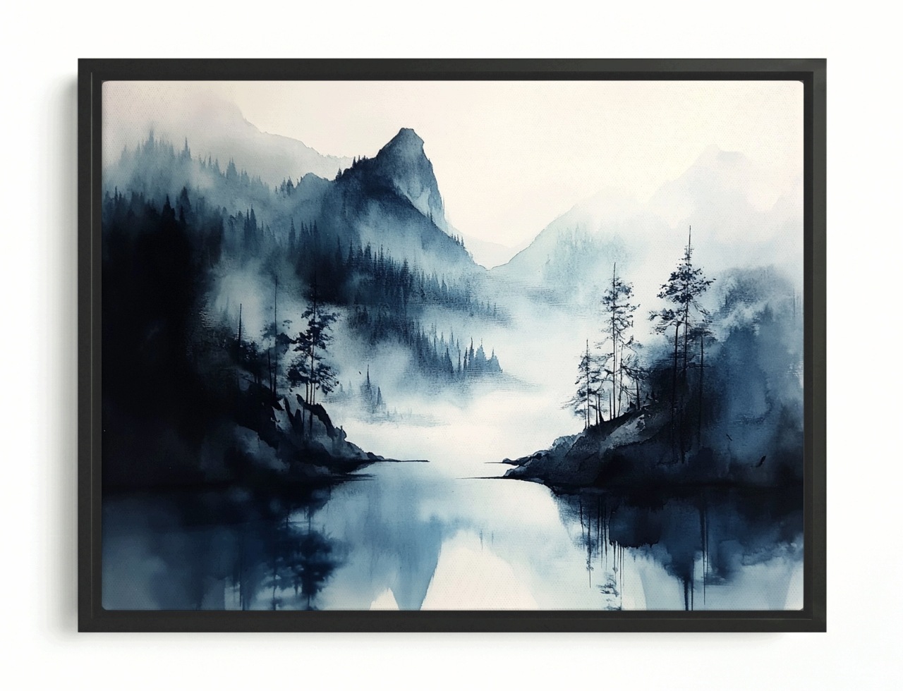 Obraz Rám Americká Krajina Hory Jezero Voda Stromy 100x75