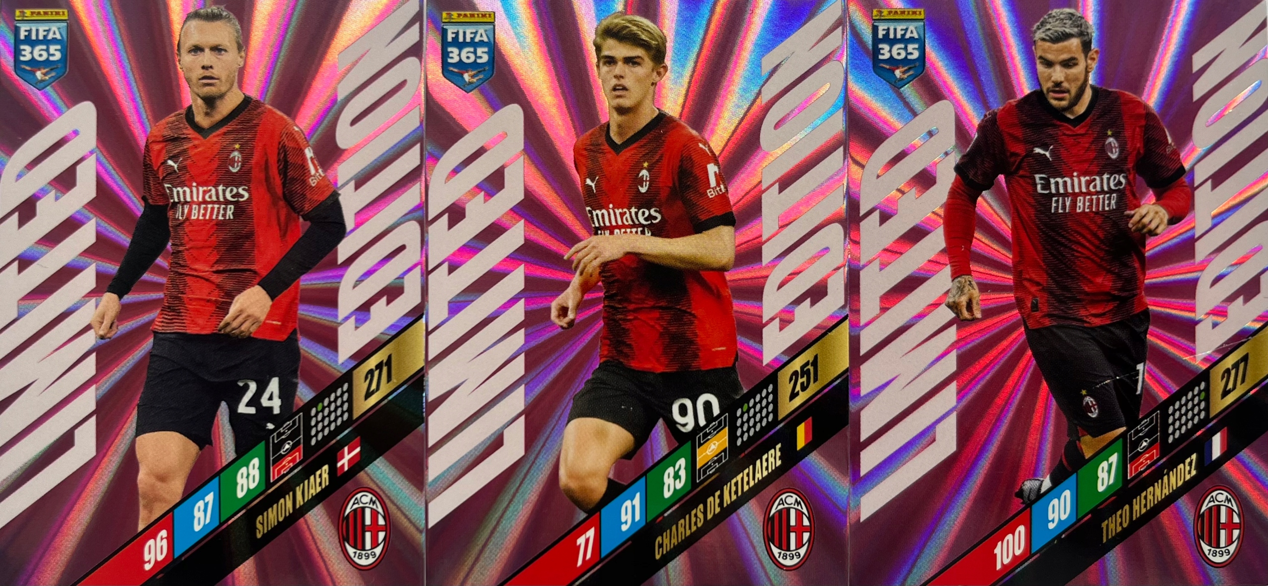 Fifa 2024 Zestaw 3 Kart Limited Ac Milan Ketelaere Kjær Hernández
