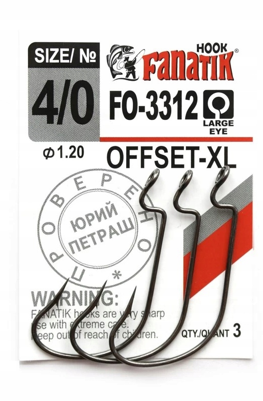 

Fanatik Haczyk FO-3312-4/0/49mm 3szt Offset XL