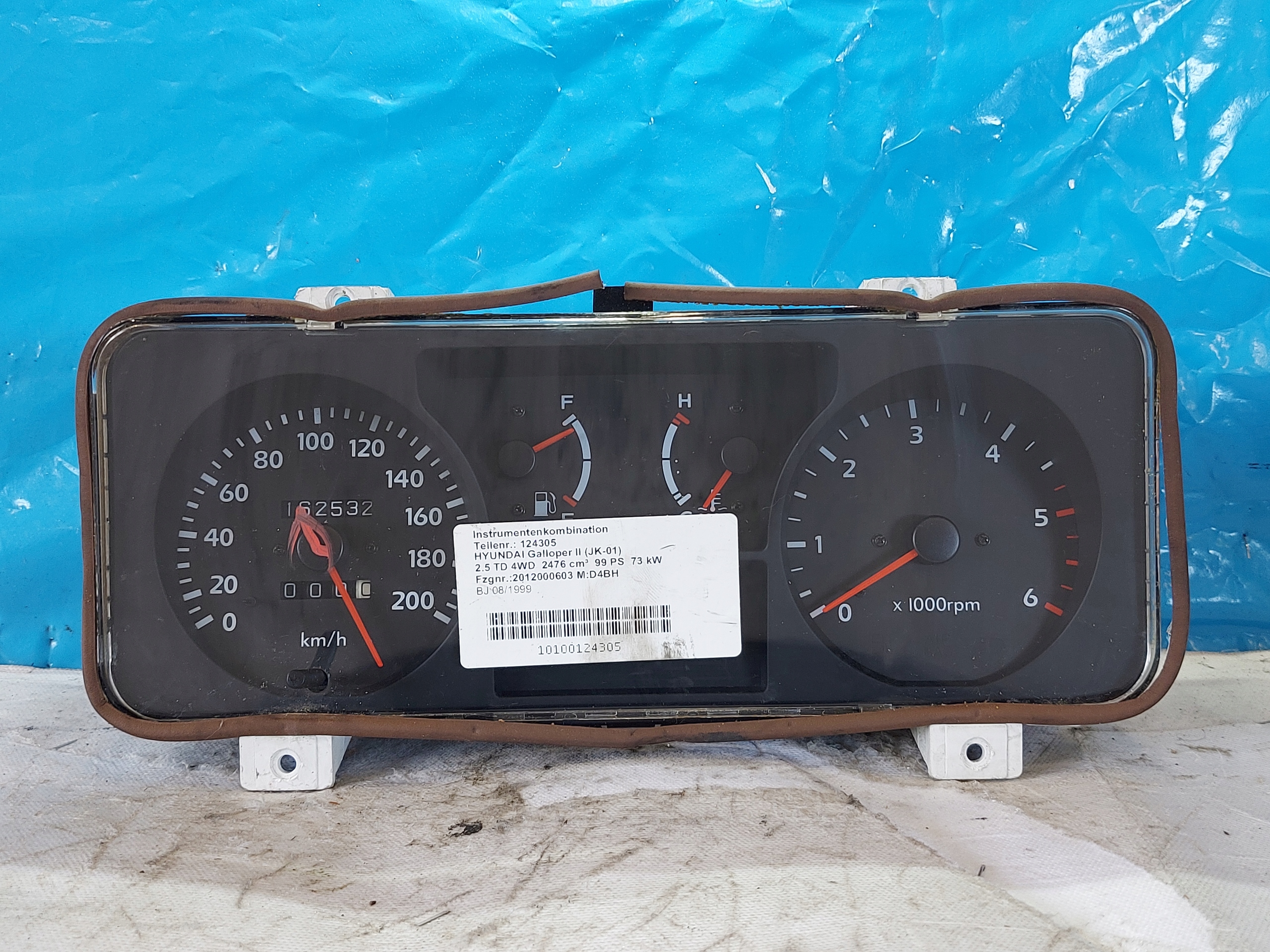 dials clock HYUNDAI GALLOPER 2.5 TD 4WD 3129D28