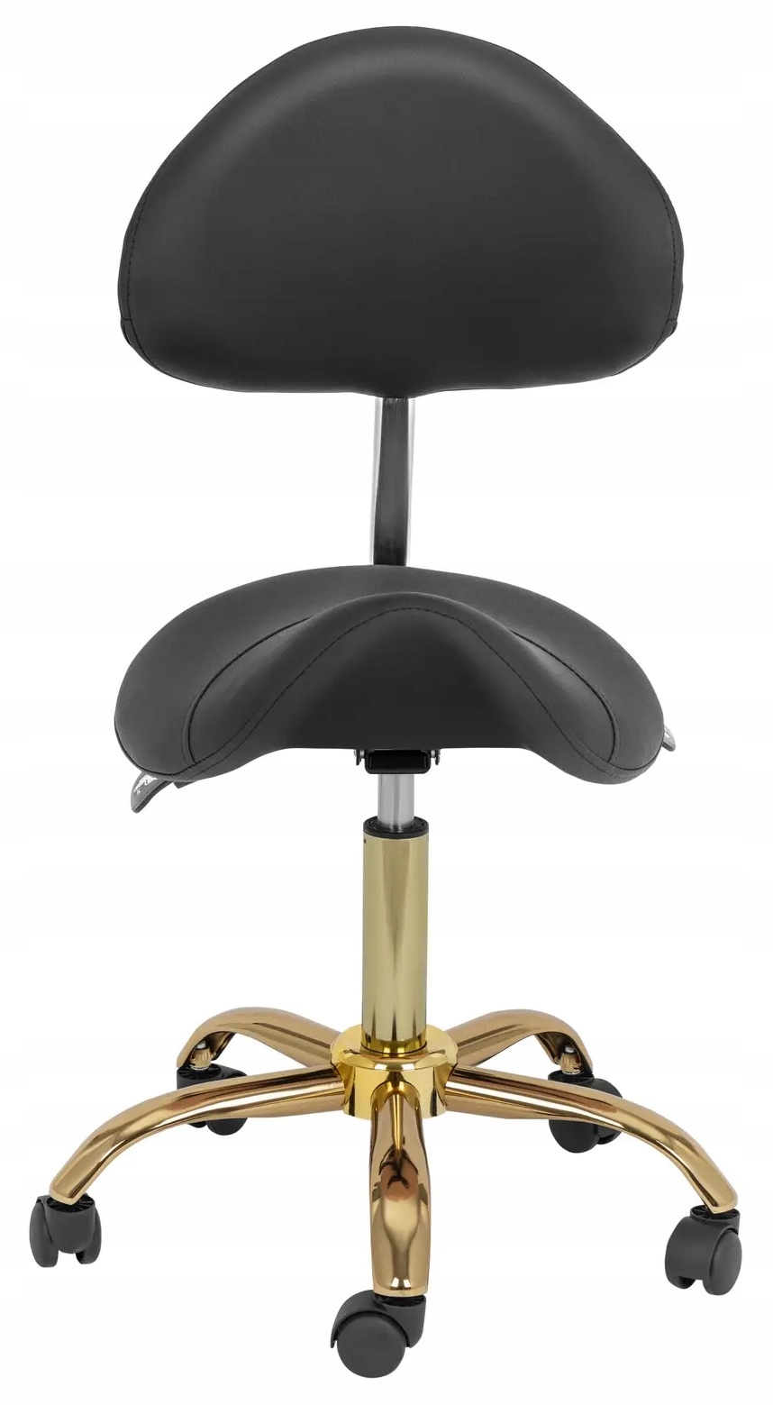 Taboret kosmetyczny krzesło siodłowe 51-65 cm 150 kg czarne Physa 10040832