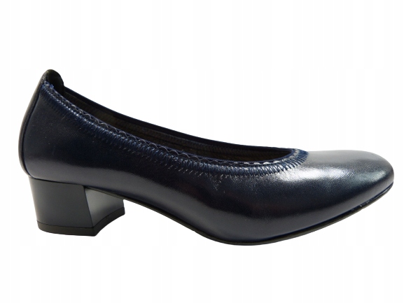 modré nízké polobotky nazouvací dámské kožené kotníkové boty Sala 37