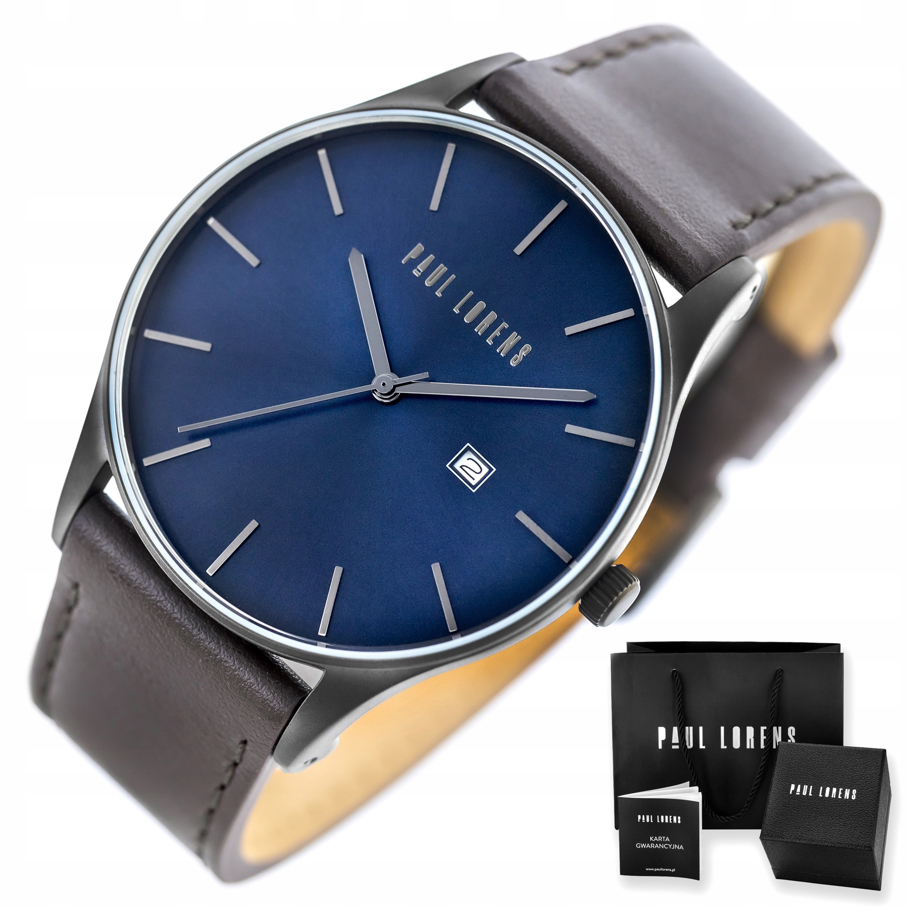 Pánské Hodinky Paul Lorens PL7028A2-6B1 (zg360g) Box Gravírování