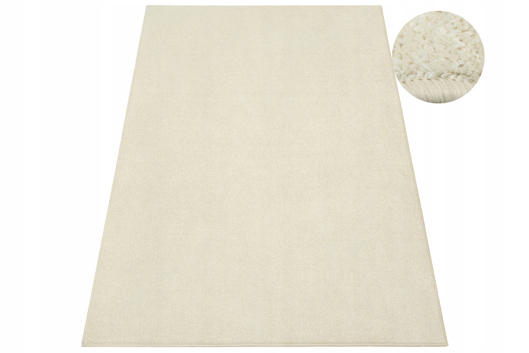 Dywan Miękki Jednokolorowy Jasny Kremowy Dynasty Do Sypialni 150x300 cm