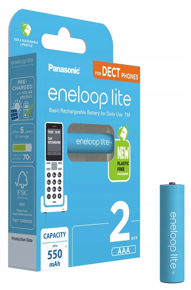 

2x Akumulatorki Panasonic Eneloop Lite R03/AAA