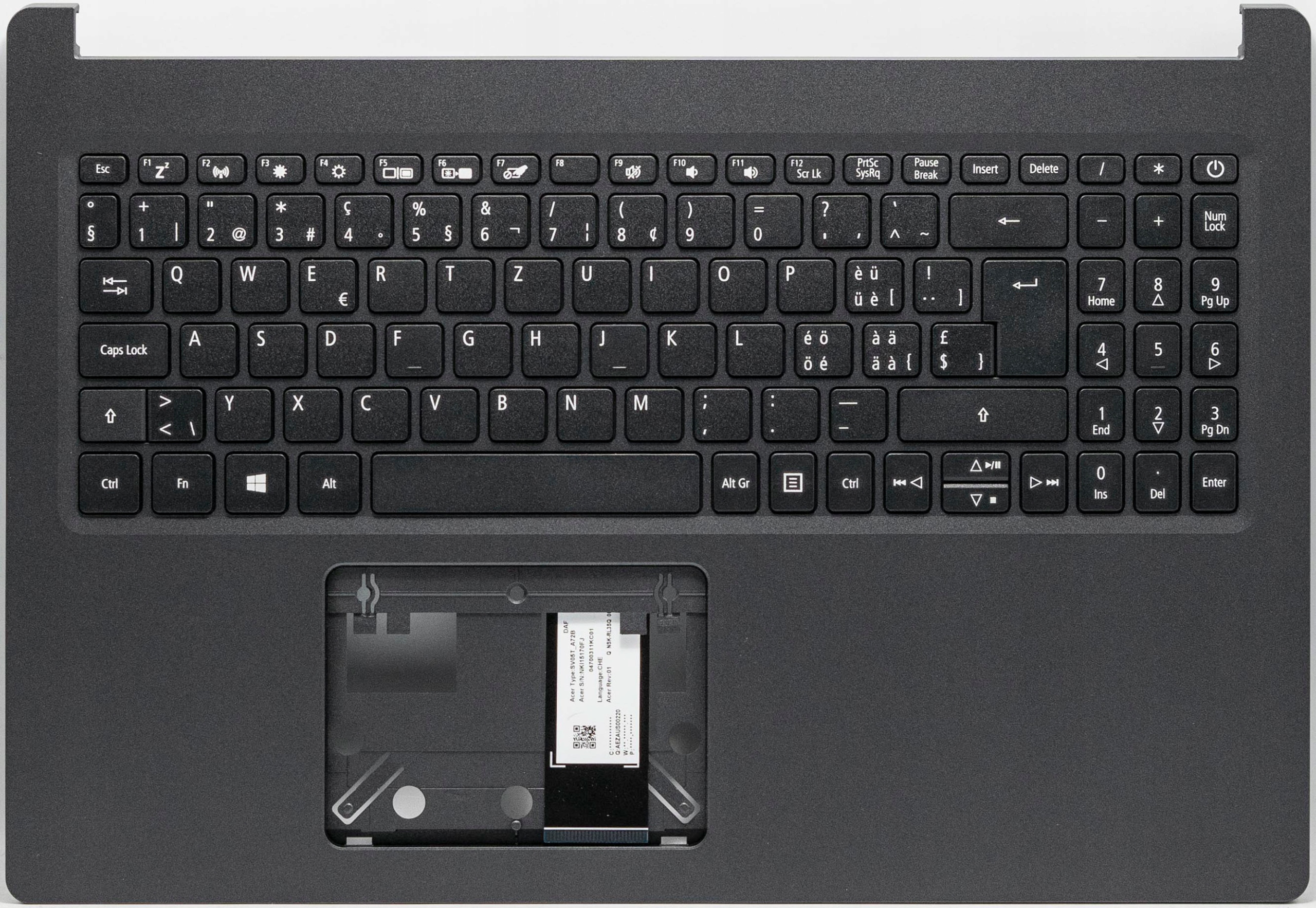 Horní Pouzdro Klávesnice Palmrest A515-54 A515-54G A515-55 Podsvícená