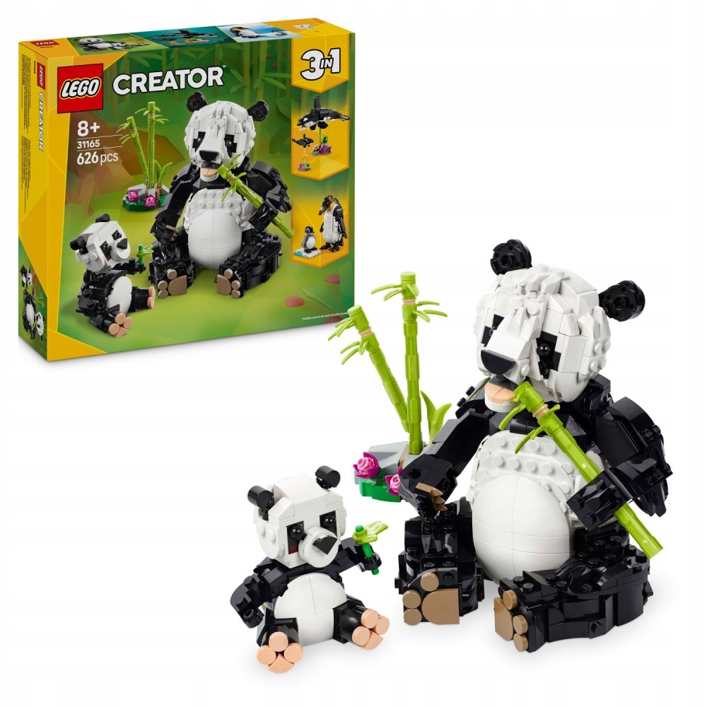 Lego Creator 31165 Divoká Zvířata: Rodina Pand 3v1 8+ 626 Dílků
