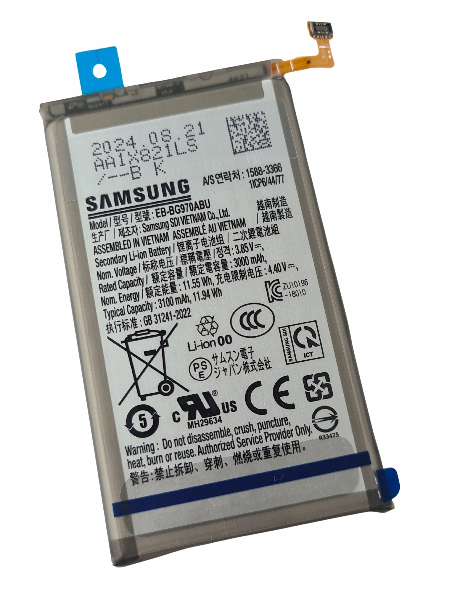 Org Nová originální baterie pro Samsung Galaxy S10E (SM-G970)
