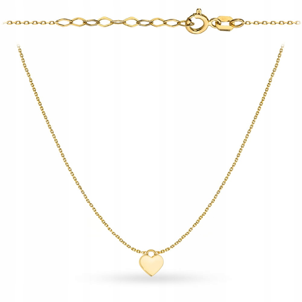 Náhrdelník Zlatý 585 14k Klíčenka-Srdce Žluté Zlato Hmotnost 1.89 g