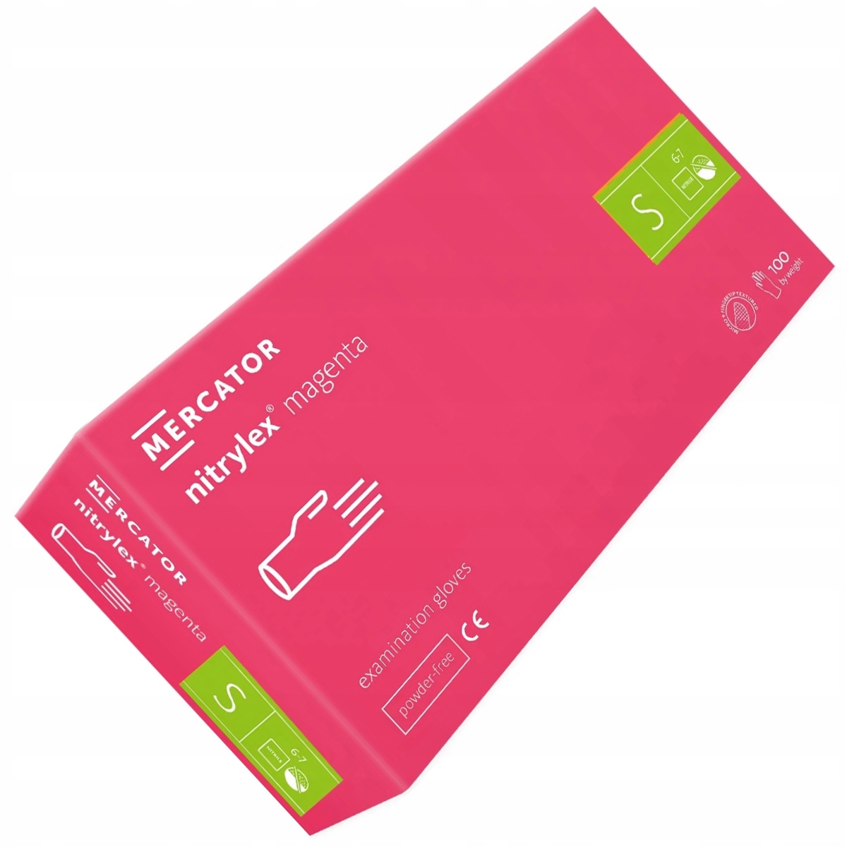 

Rękawice rękawiczki Nitrylowe Różowe Magenta S
