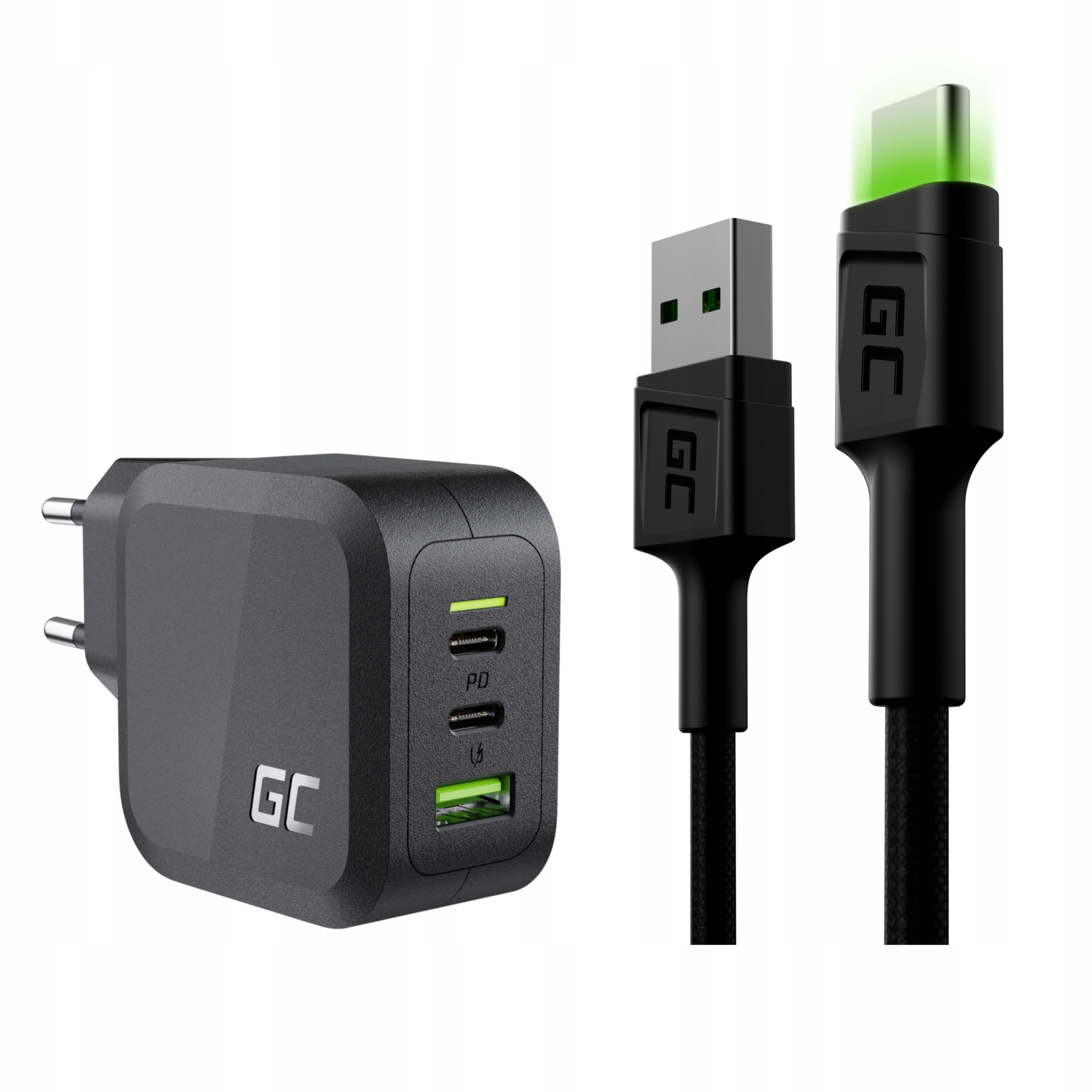 

Ładowarka GaN 65W kabel Usb Usb-c Led 1,2m