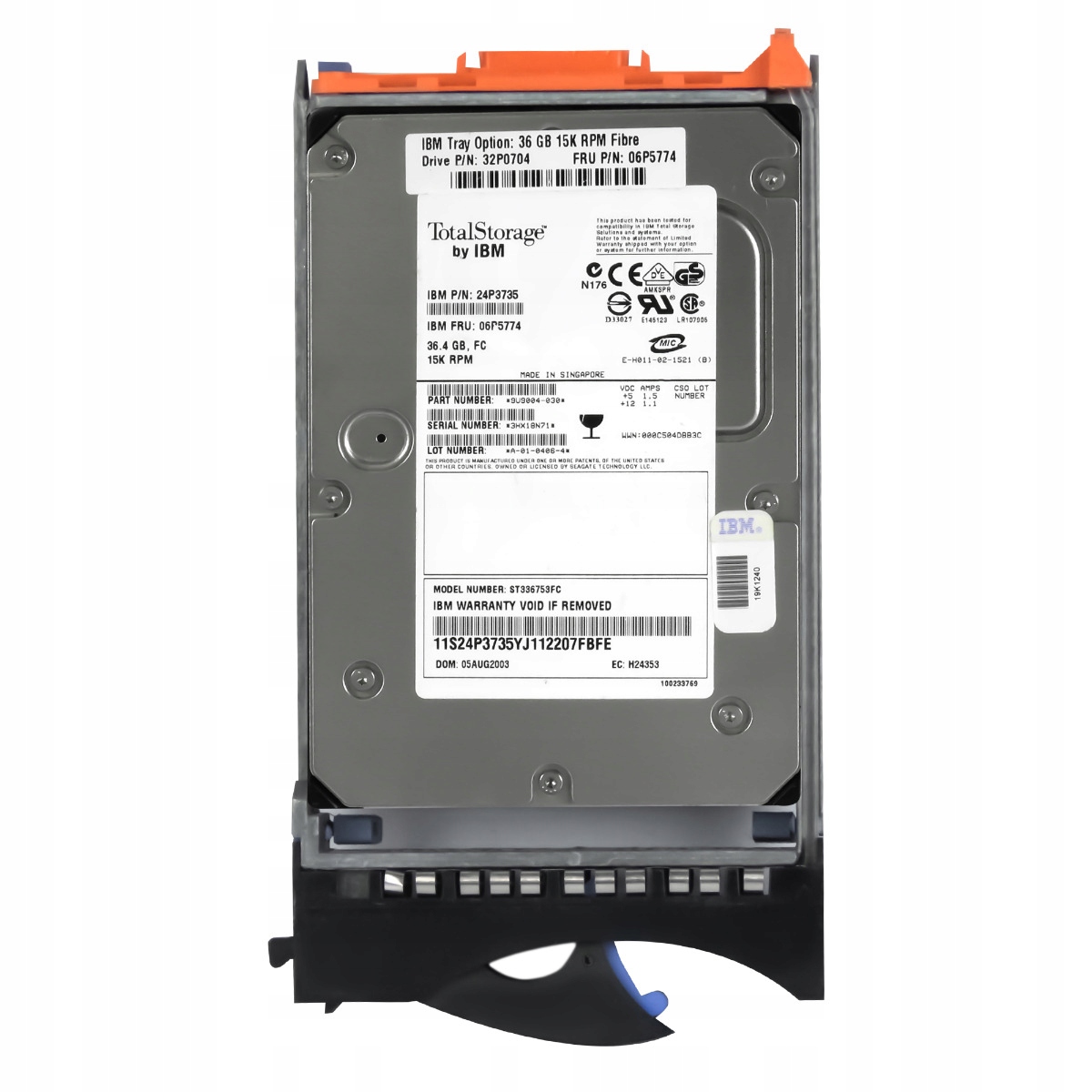 Ibm 06P5774 24P3735 36,4 Gb 15K 8MB Fc 3,5'' ST336753FC